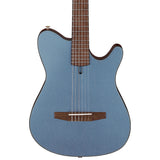 Ibanez FRH10NIBF Indigo Blue Metallic Flat Thinline Nylon Acoustic Electric Guitar