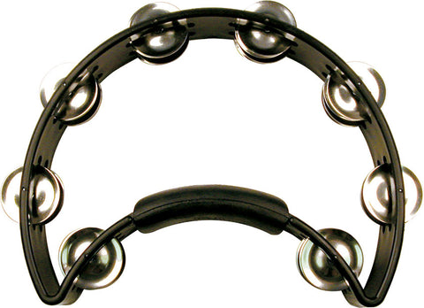 Rhythm Tech Black Standard Tambourine with Steel Jingles